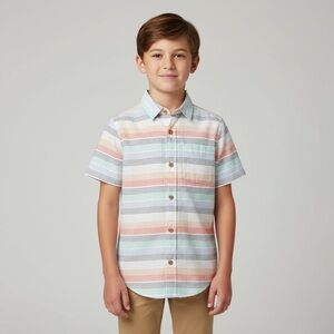 Children’s Place Pastel Striped Button Down Shirt size 10-12